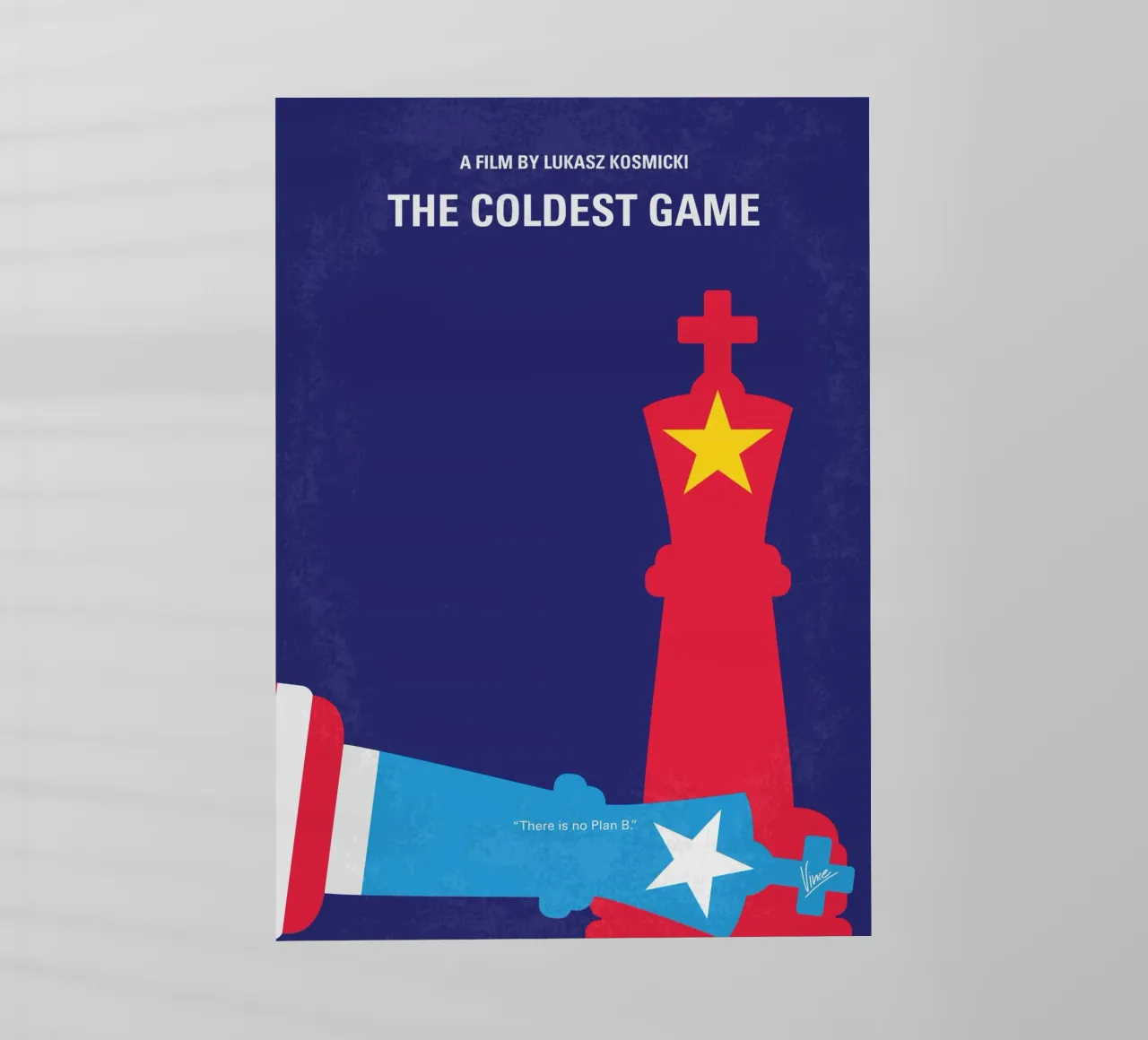 No1179 My The Coldest Game minimal movie poster pellicola backlit da Chungkong