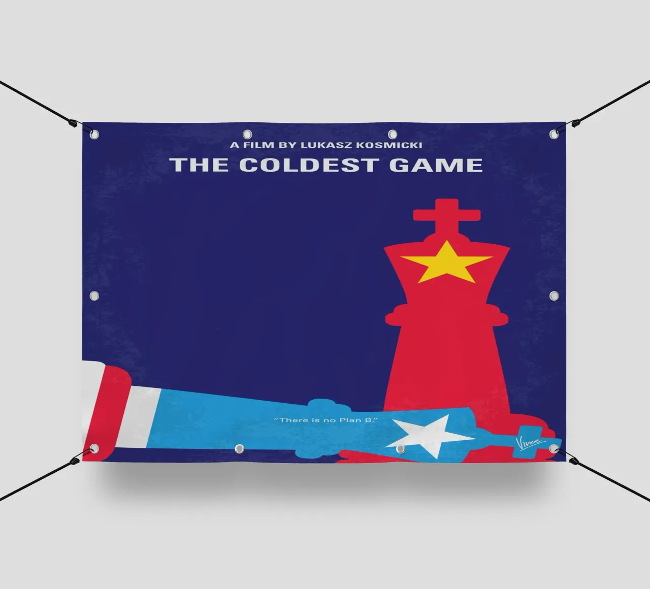 No1179 My The Coldest Game minimal movie poster telo in pvc da Chungkong