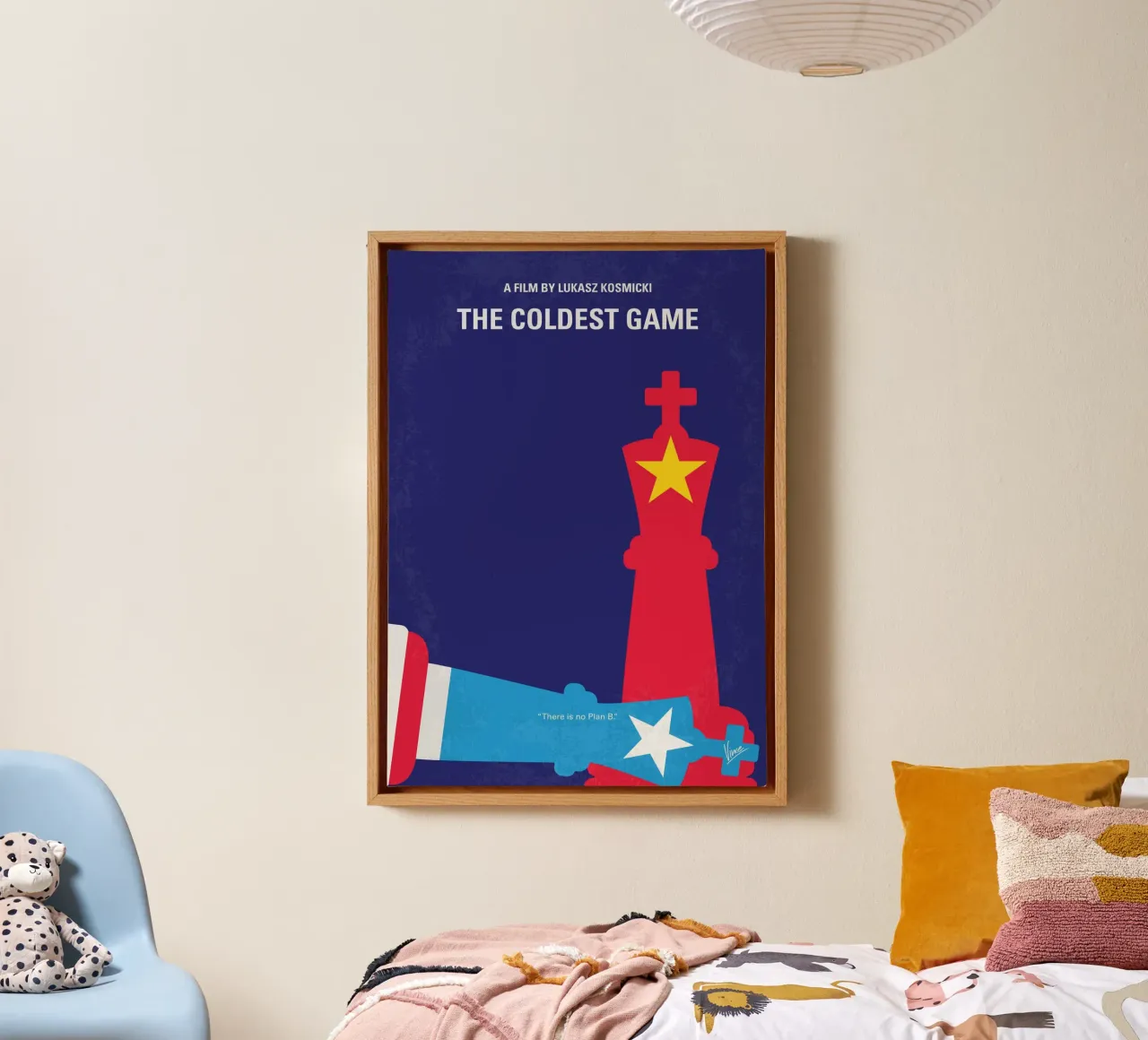 No1179 My The Coldest Game minimal movie poster tela con Cornice a cassetta da Chungkong
