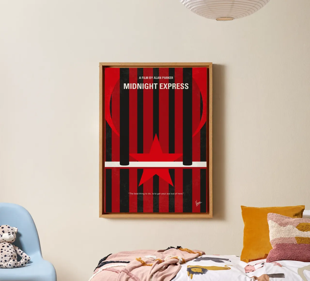 No1181 My Midnight Express minimal movie poster canvas with Floater frame by Chungkong