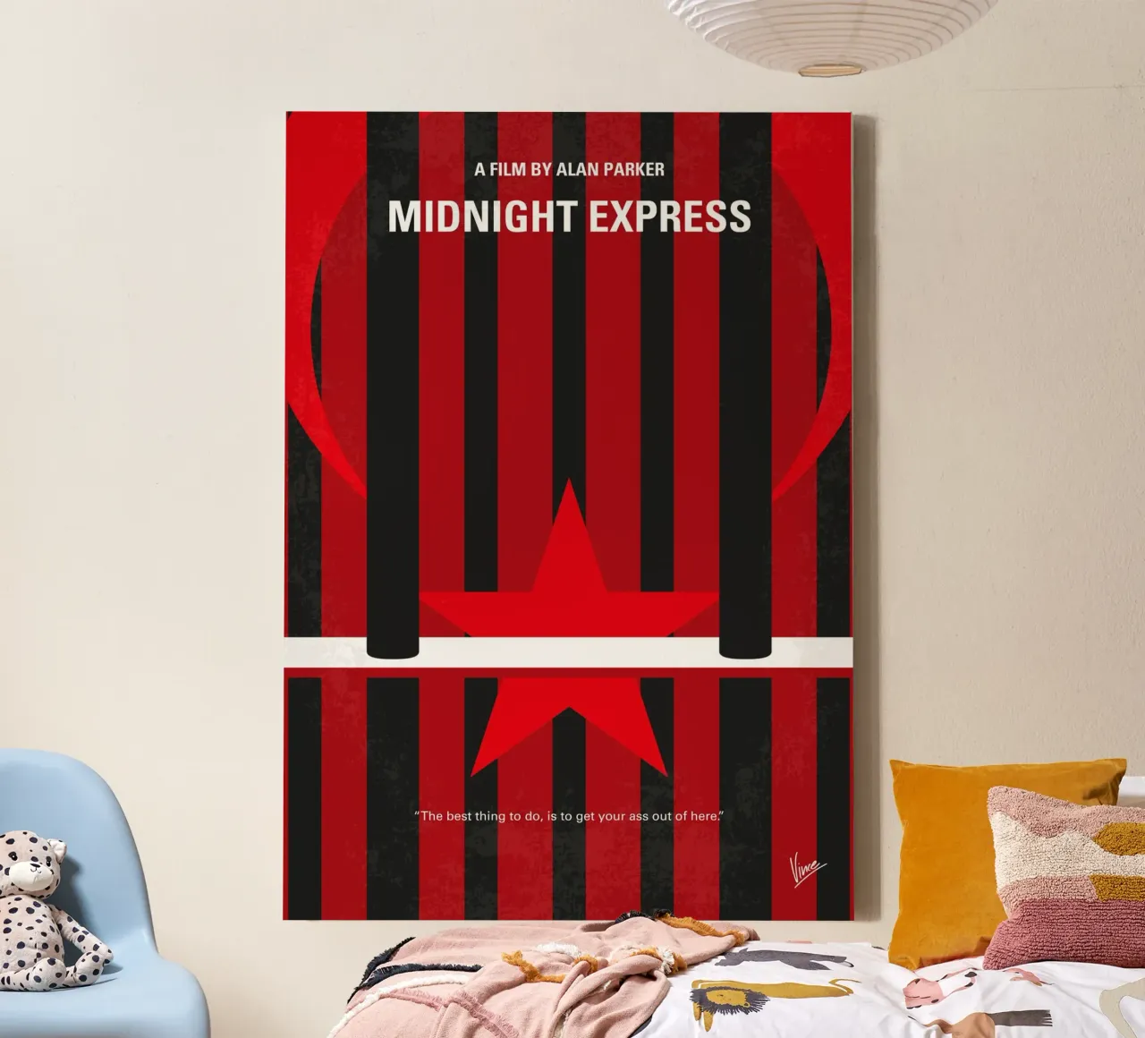No1181 My Midnight Express minimal movie poster canvas with Floater frame by Chungkong