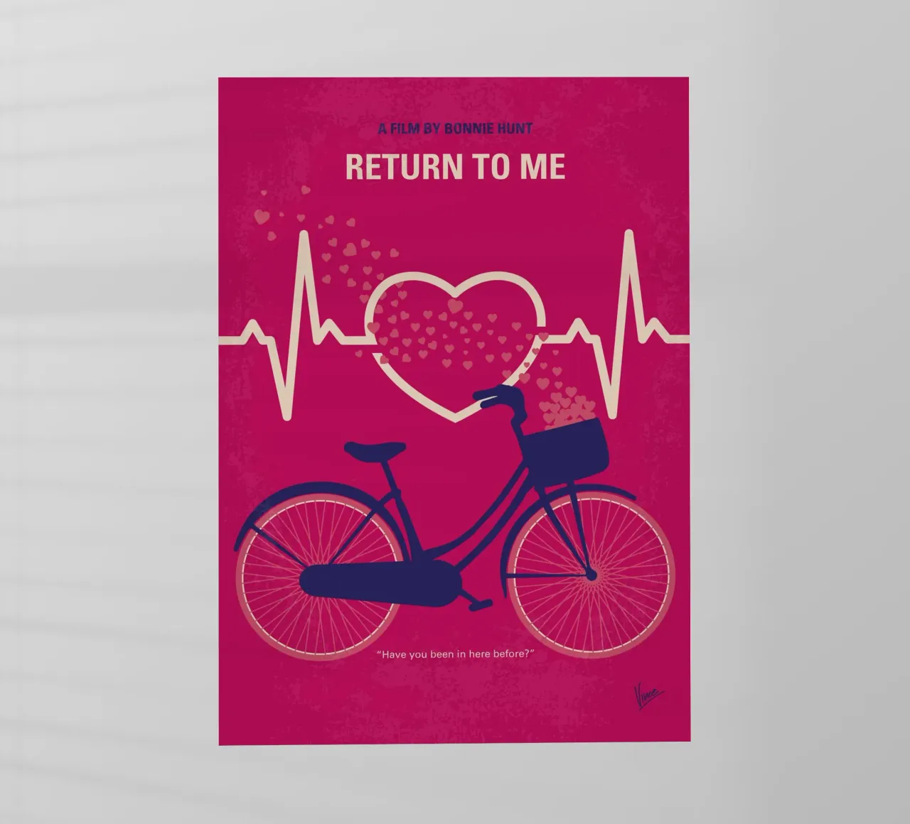 No1182 My Return to Me minimal movie poster pellicola backlit da Chungkong