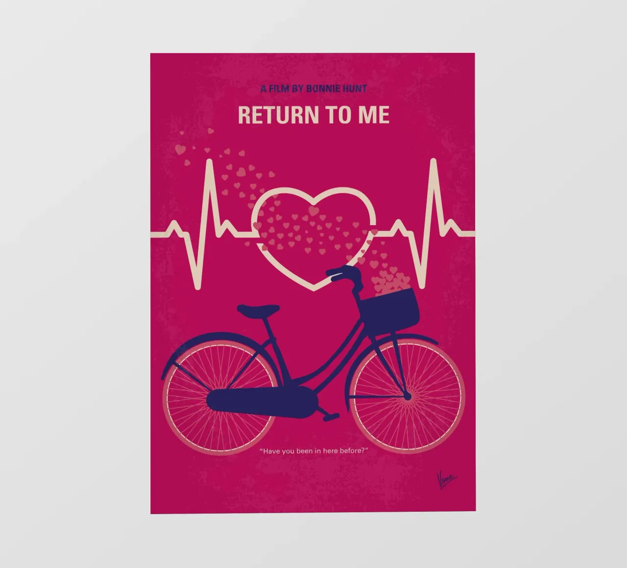 No1182 My Return to Me minimal movie poster pellicola backlit da Chungkong