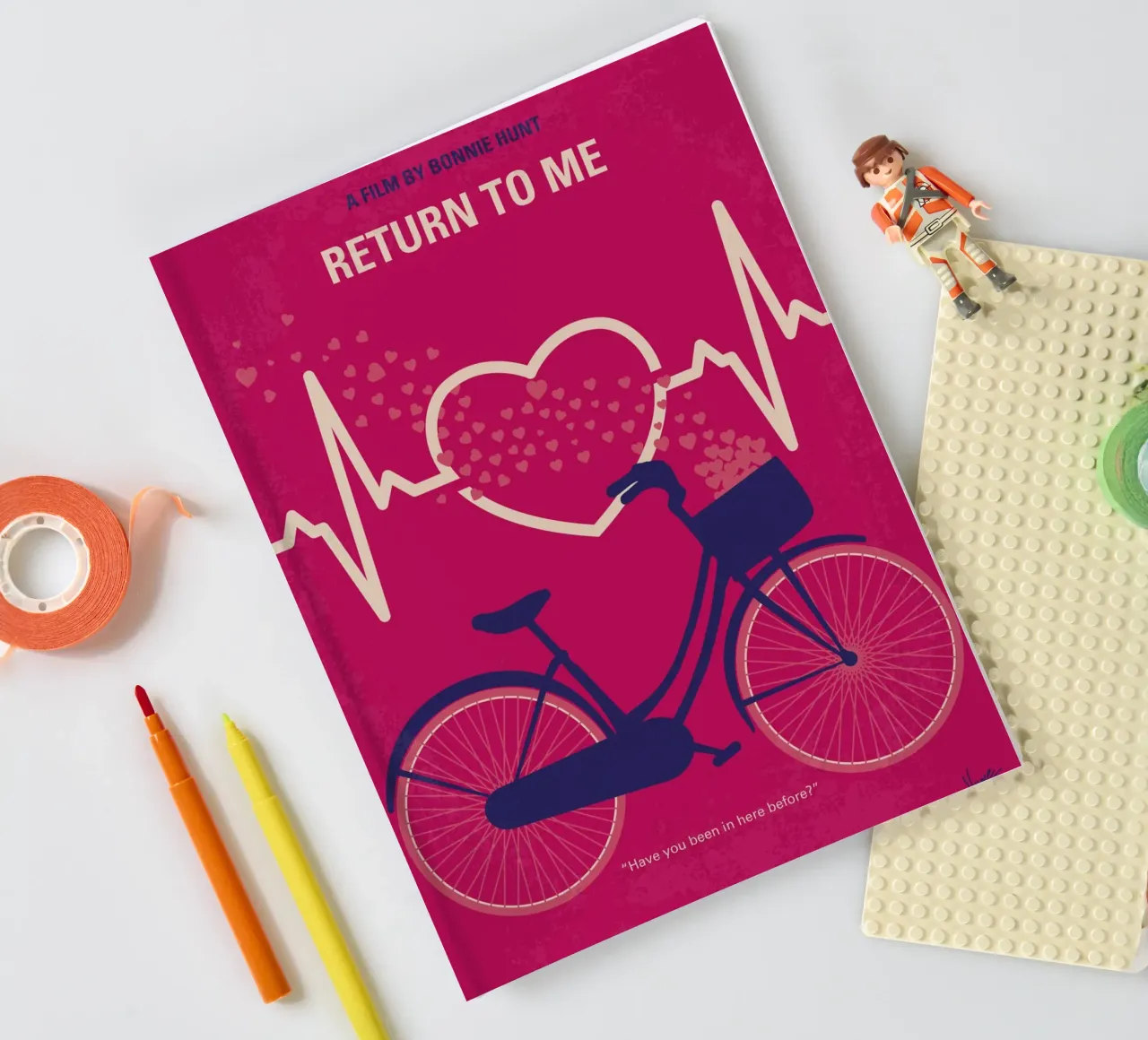 No1182 My Return to Me minimal movie poster notebook by Chungkong