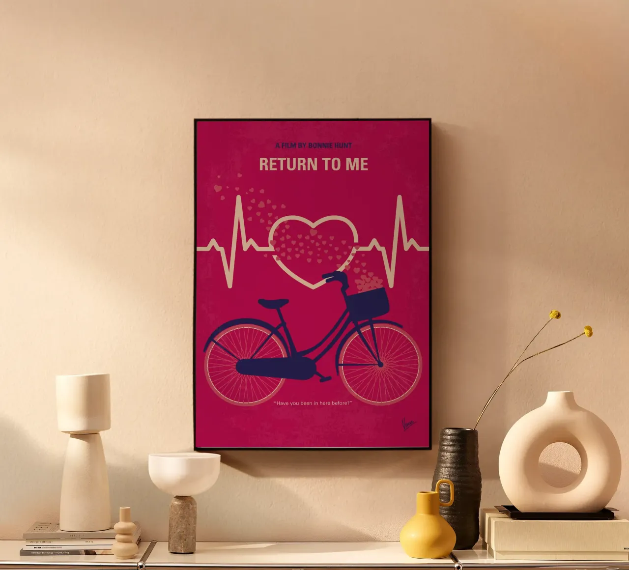 No1182 My Return to Me minimal movie poster plexiglass da Chungkong