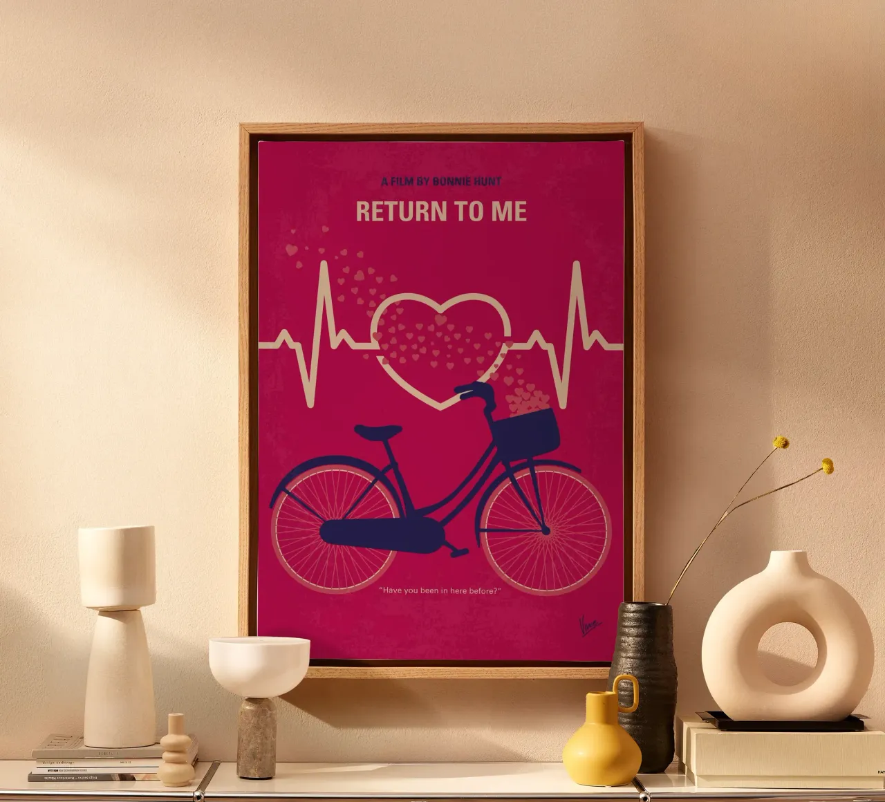 No1182 My Return to Me minimal movie poster tela con Cornice a cassetta da Chungkong