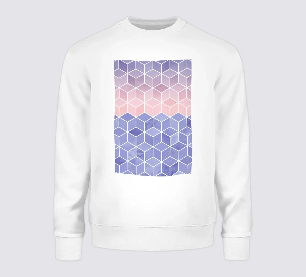 Rose Quartz and Serenity Cubes Sweatshirt von Elisabeth Fredriksson