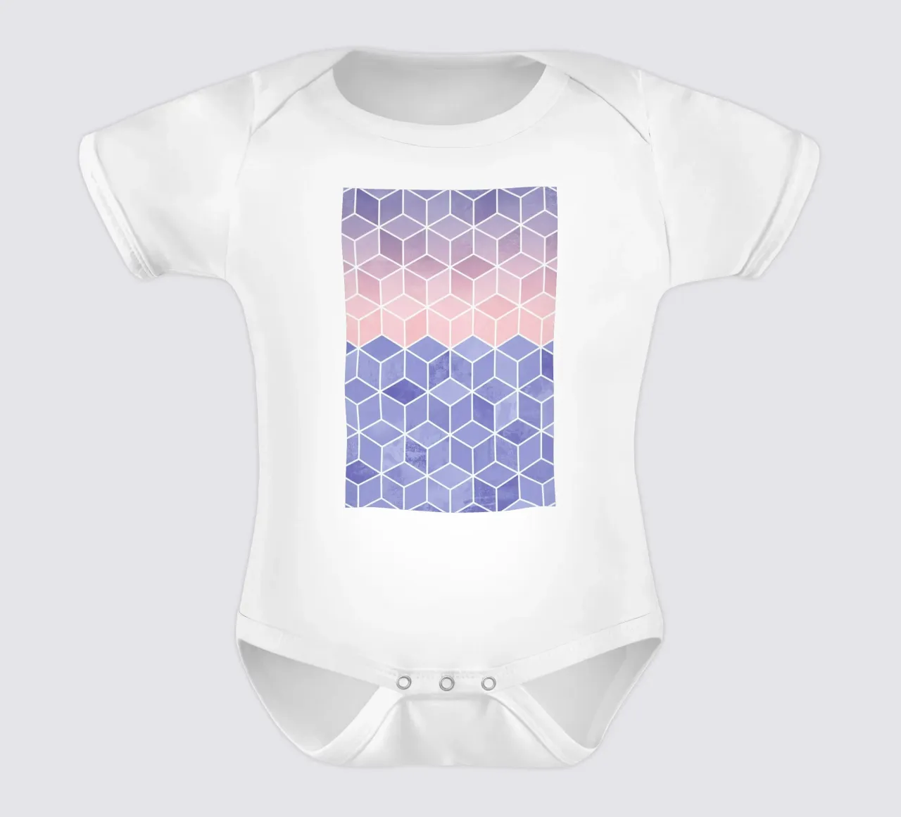 Rose Quartz and Serenity Cubes body neonato maniche corte da Elisabeth Fredriksson
