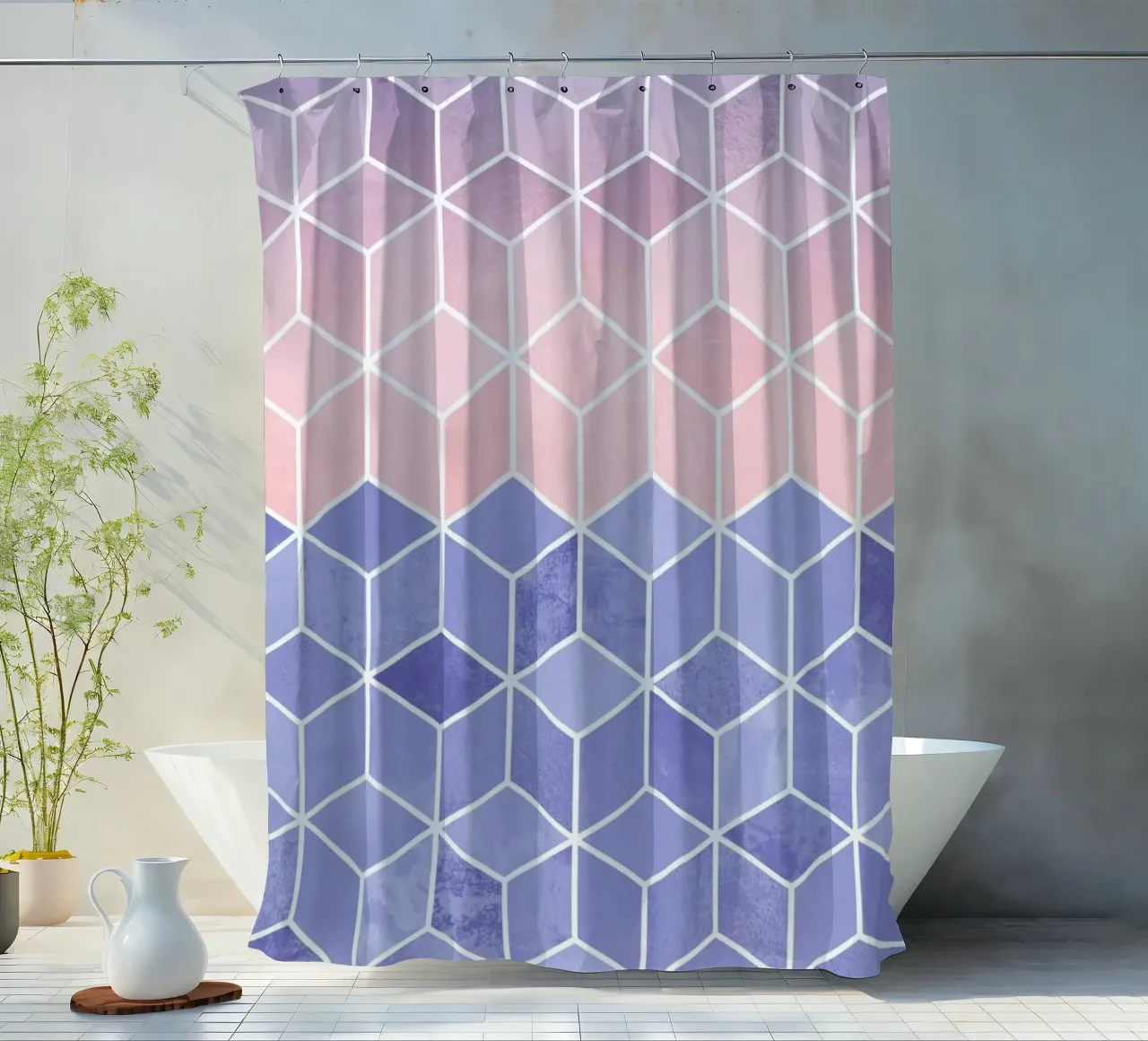 Rose Quartz and Serenity Cubes tenda da doccia da Elisabeth Fredriksson