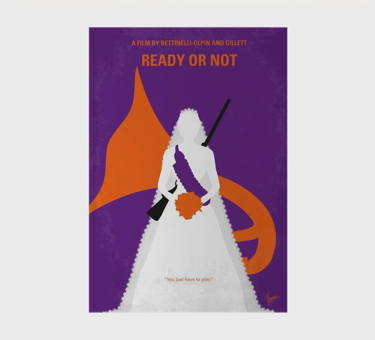 No1185 My Ready or Not minimal movie poster carnet de notes de Chungkong