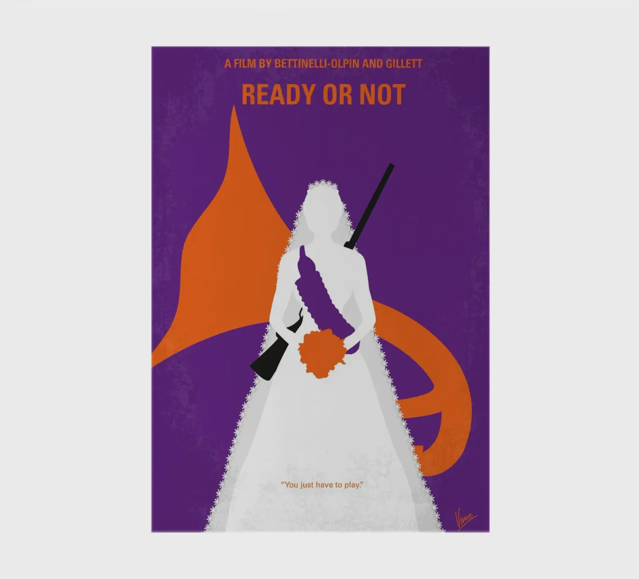 No1185 My Ready or Not minimal movie poster carnet de notes de Chungkong