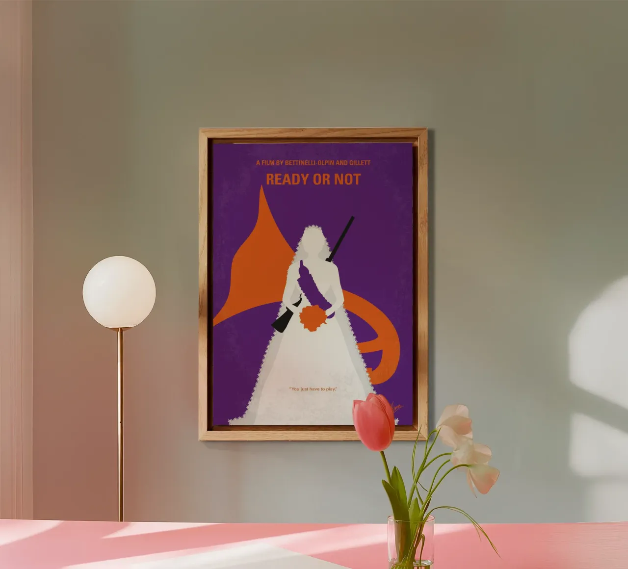 No1185 My Ready or Not minimal movie poster alluminio dibond da Chungkong
