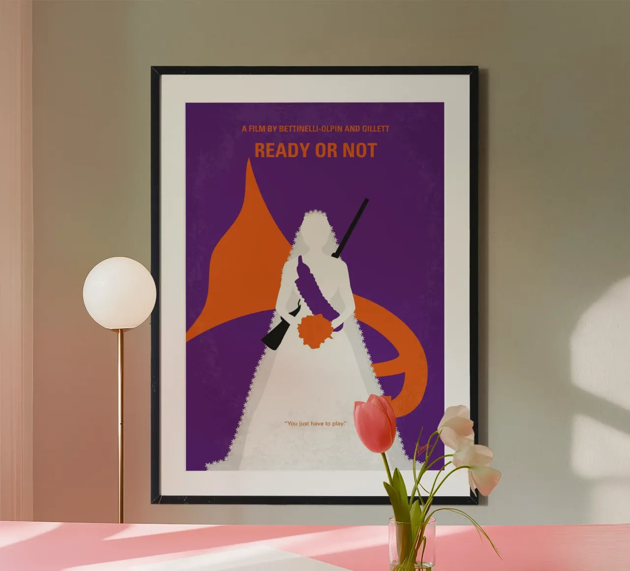 No1185 My Ready or Not minimal movie poster carta hahnemühle da Chungkong