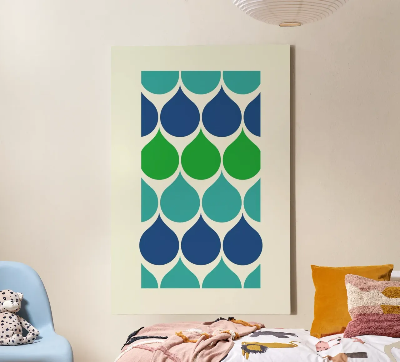 Raindrops canvas by Bo Lundberg