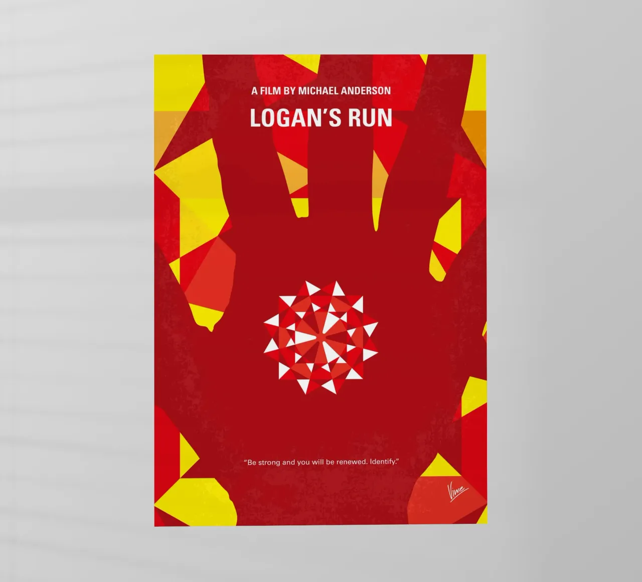 No1191 My Logans Run minimal movie poster pellicola backlit da Chungkong