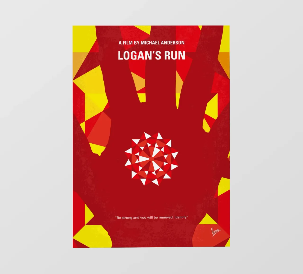 No1191 My Logans Run minimal movie poster pellicola backlit da Chungkong