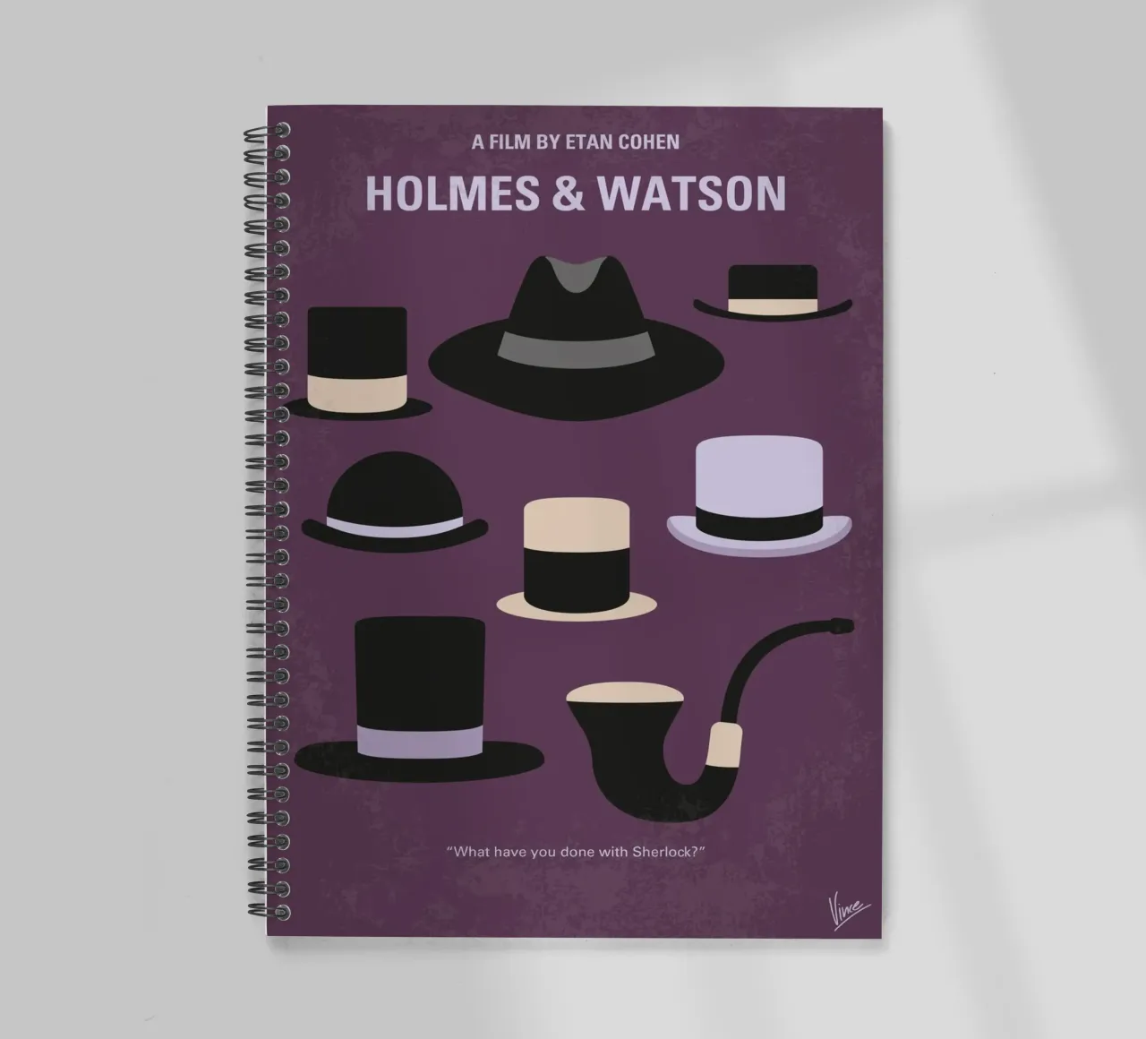 No1192 My Holmes and Watson minimal movie poster spiral notebook by Chungkong