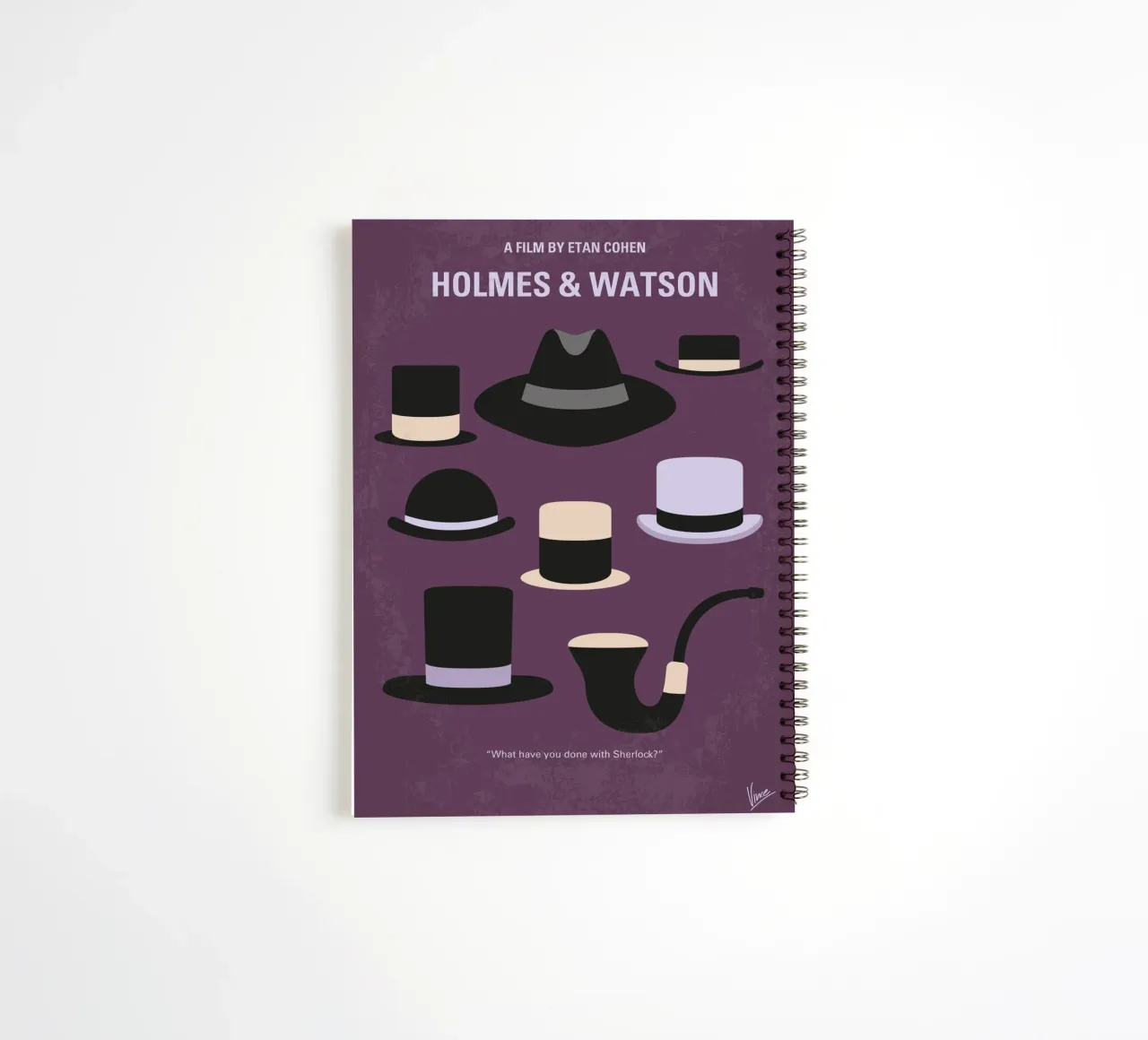No1192 My Holmes and Watson minimal movie poster spiral notebook by Chungkong