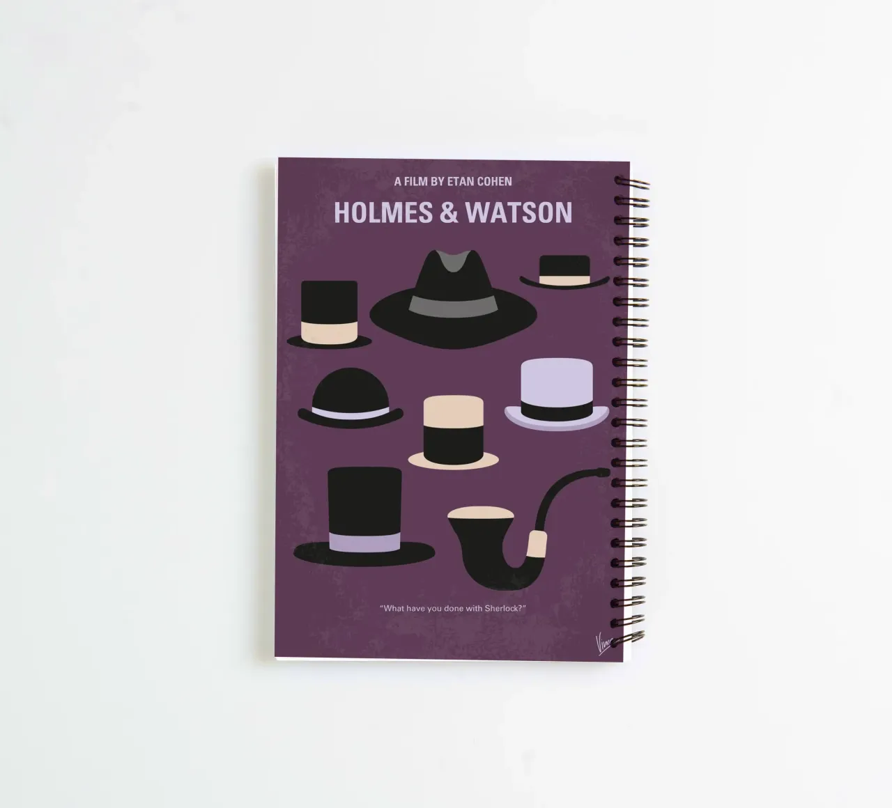 No1192 My Holmes and Watson minimal movie poster spiral notebook by Chungkong