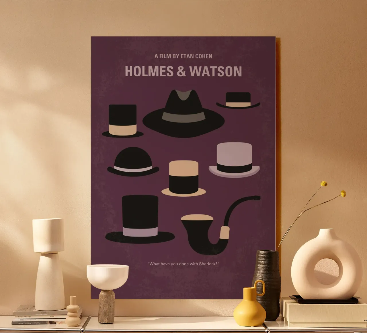 No1192 My Holmes and Watson minimal movie poster alluminio dibond da Chungkong