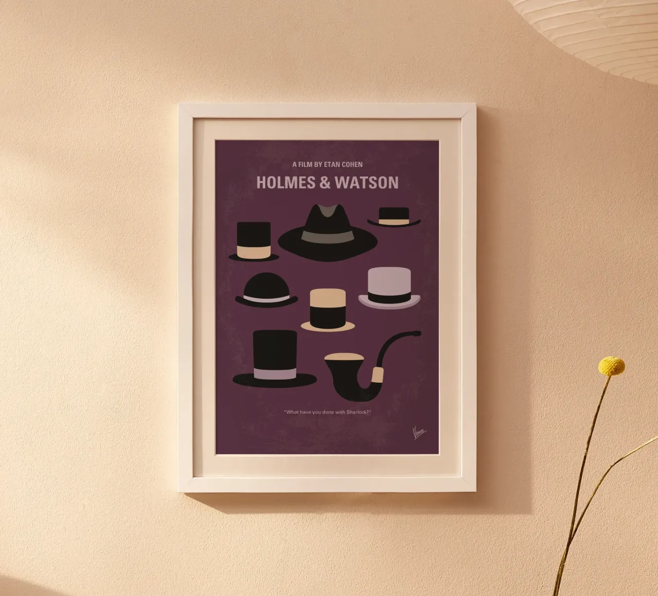 No1192 My Holmes and Watson minimal movie poster poster con telaio in alluminio da Chungkong