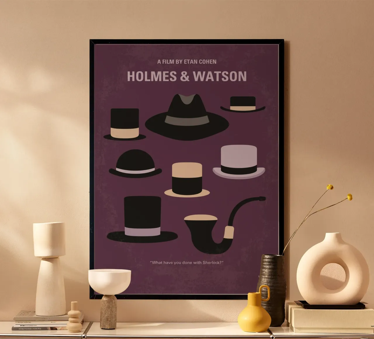 No1192 My Holmes and Watson minimal movie poster poster con telaio in alluminio da Chungkong