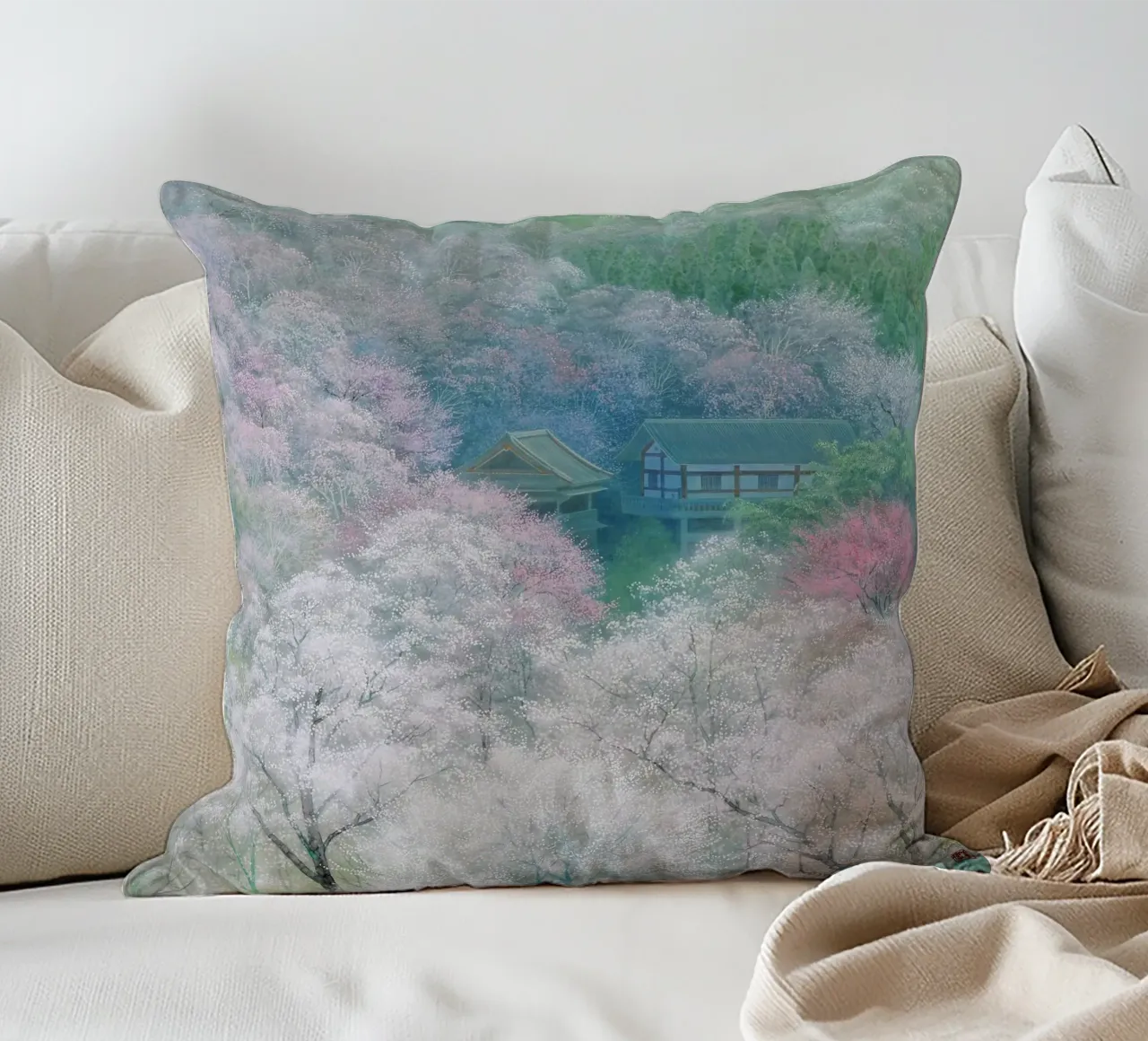 Foresta di primavera cuscino da Noji-Mikiko