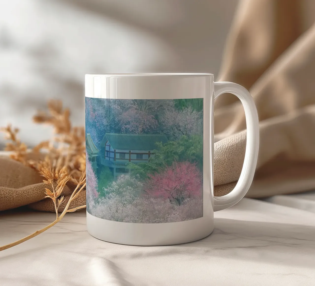 Foresta di primavera tazza in ceramica da Noji-Mikiko