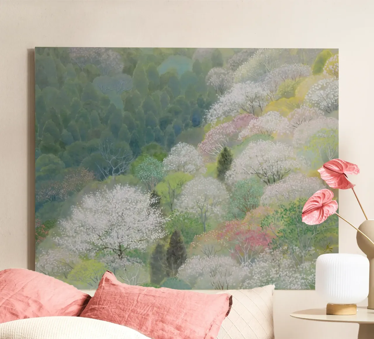 Fiori di ciliegio selvatico tela con Cornice a cassetta da Noji-Mikiko