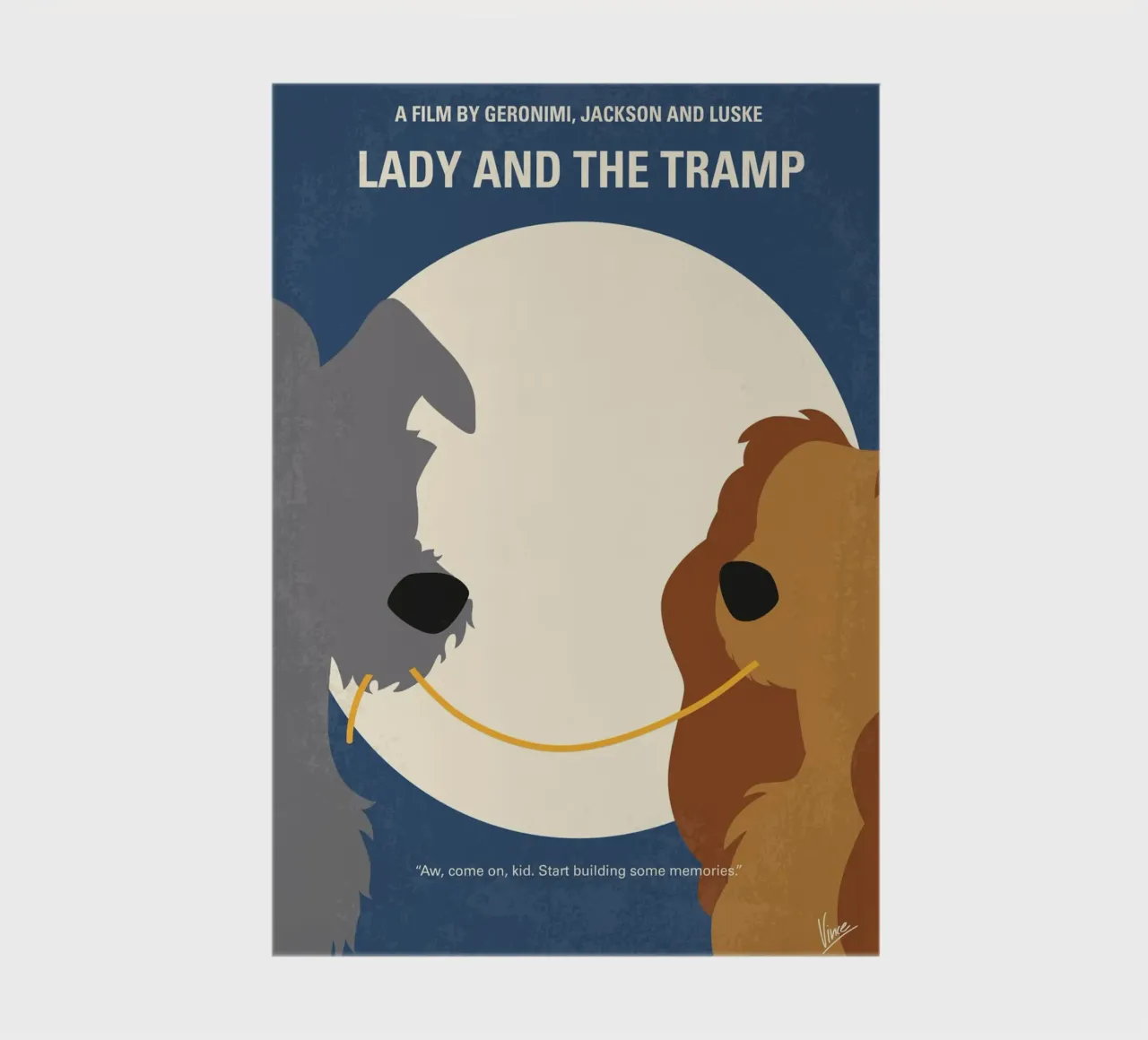No1194 My Lady and the Tramp minimal movie poster diario da Chungkong