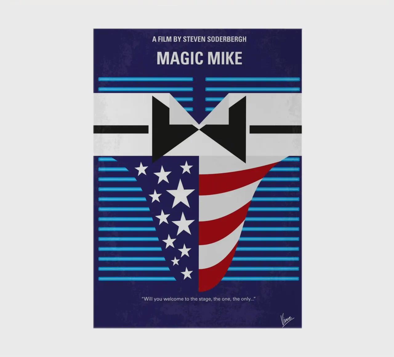 No1195 My Magic Mike minimal movie poster diario da Chungkong