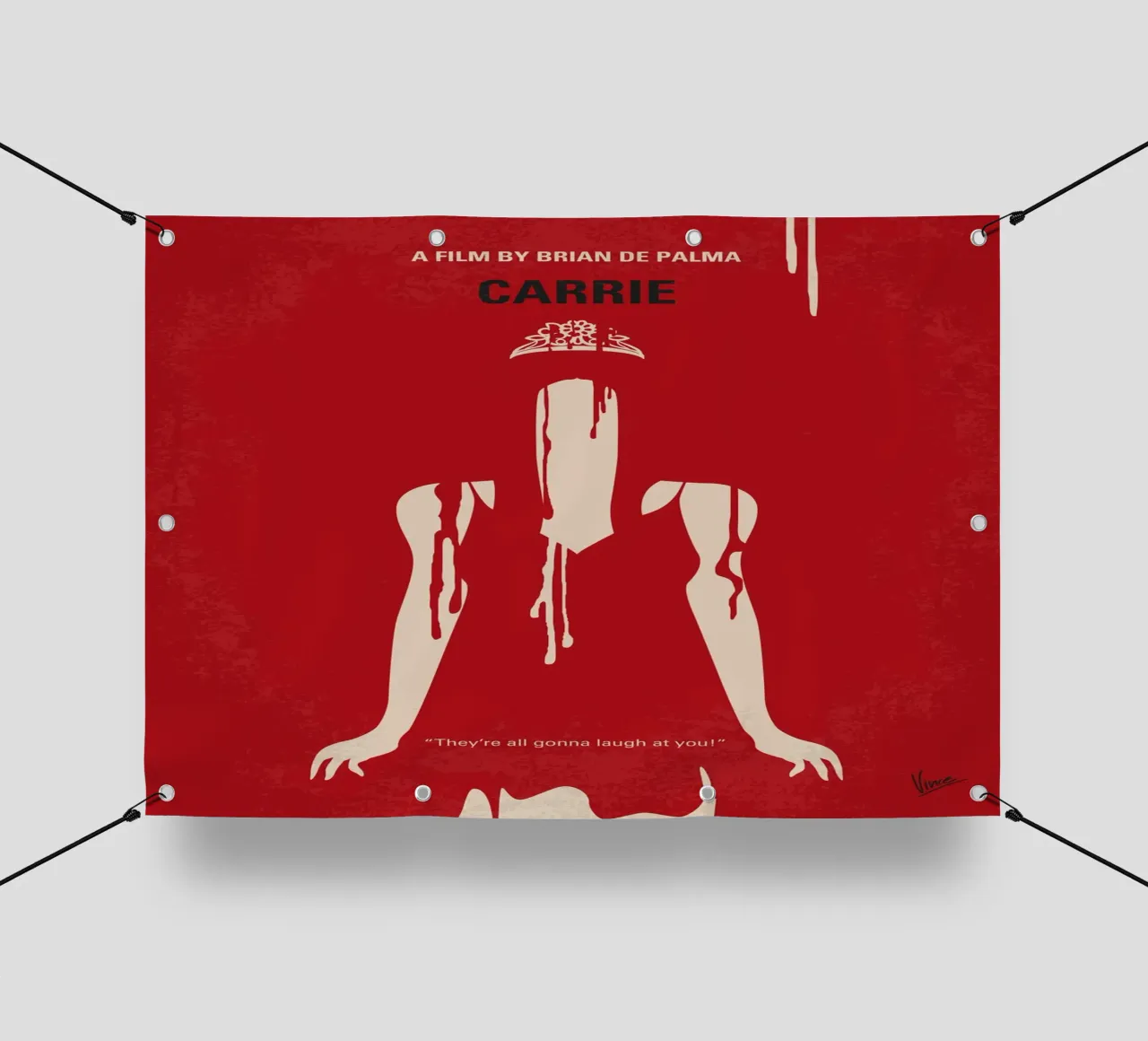 No1196 My Carrie minimal movie poster telo in pvc da Chungkong