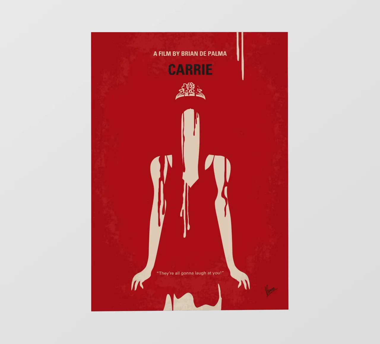 No1196 My Carrie minimal movie poster telo in pvc da Chungkong