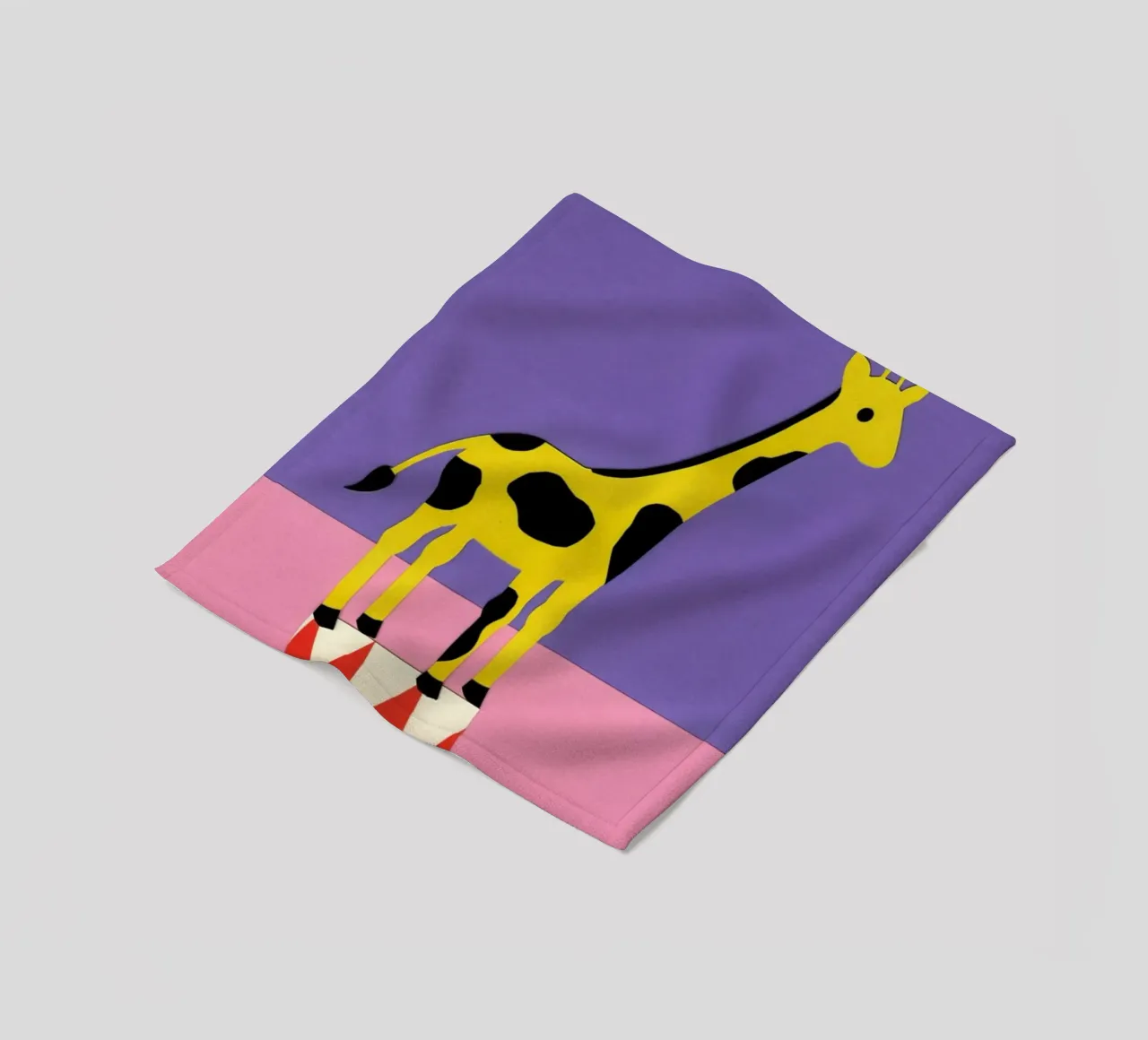 Giraffe Aloopi fleecedeken van Rosi Feist