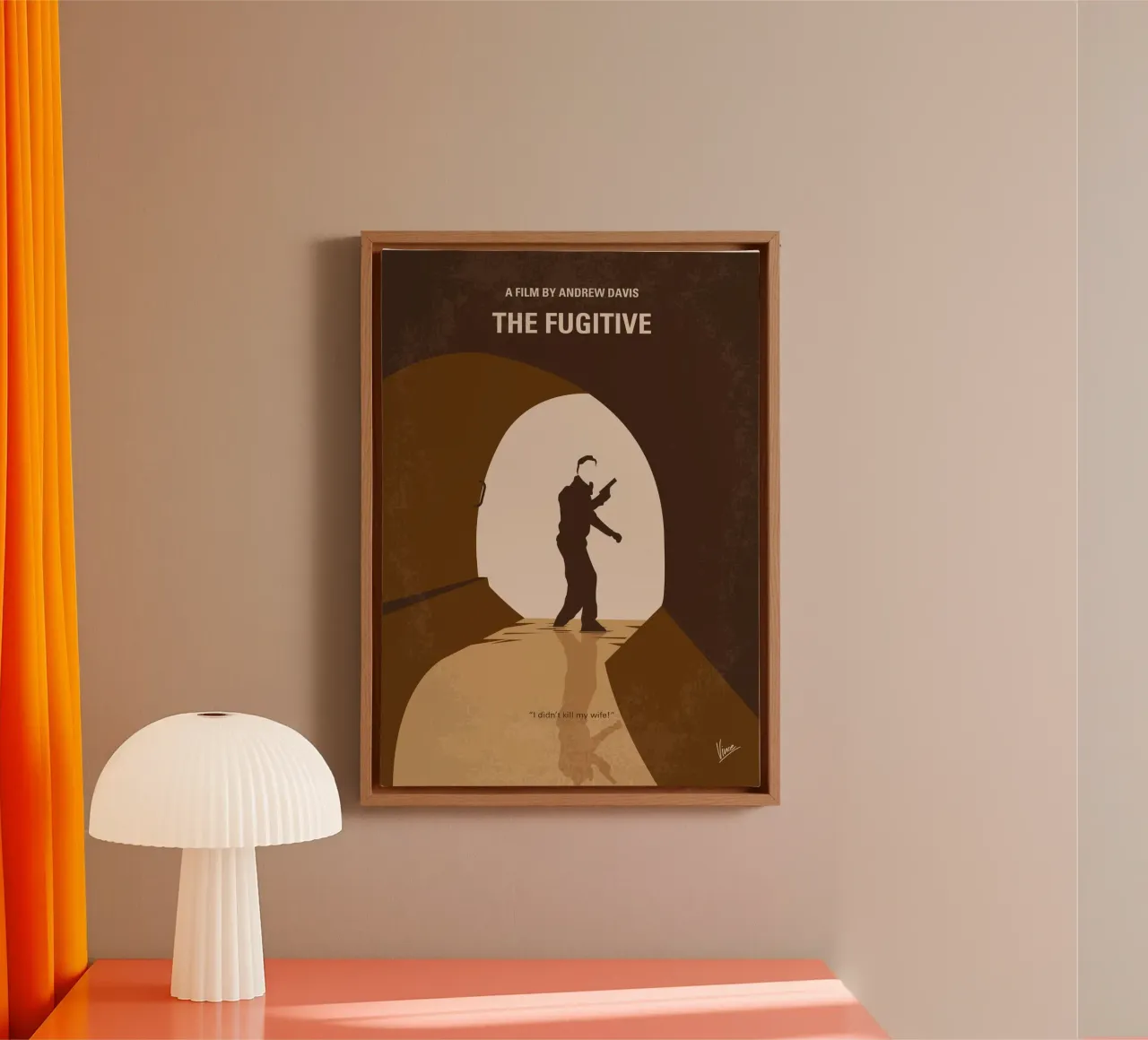 No1206 My THE FUGITIVE minimal movie poster canvas van Chungkong