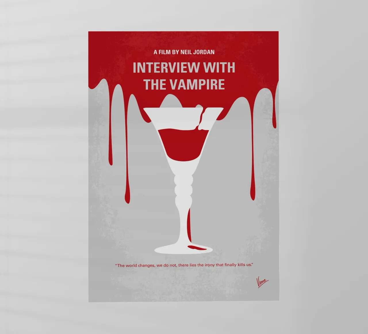 No1208 My Interview with the Vampire minimal movie poster pellicola backlit da Chungkong
