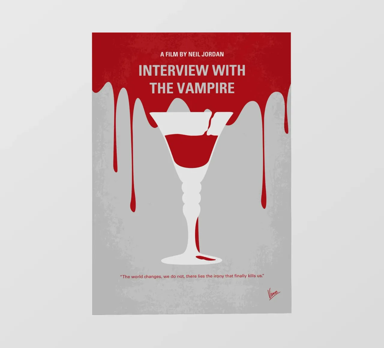 No1208 My Interview with the Vampire minimal movie poster pellicola backlit da Chungkong