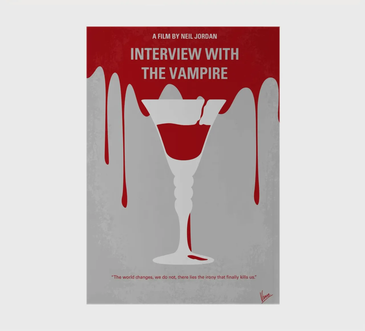 No1208 My Interview with the Vampire minimal movie poster diario da Chungkong