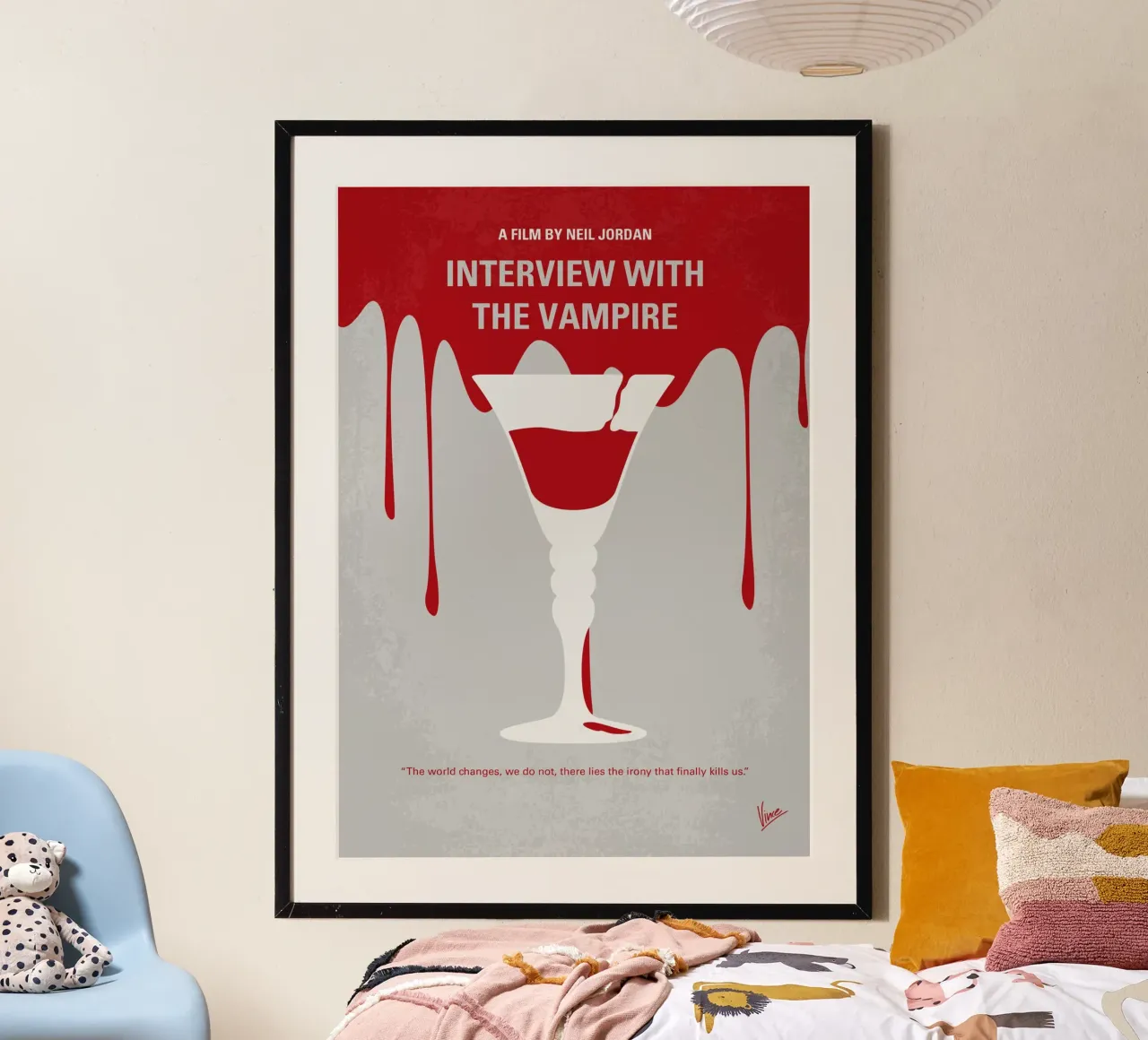 No1208 My Interview with the Vampire minimal movie poster carta hahnemühle da Chungkong