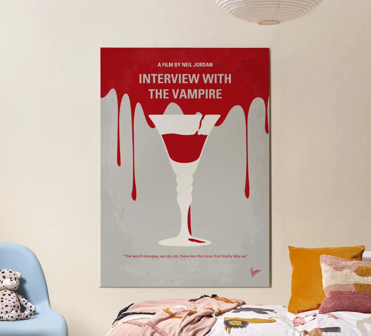 No1208 My Interview with the Vampire minimal movie poster carta hahnemühle da Chungkong