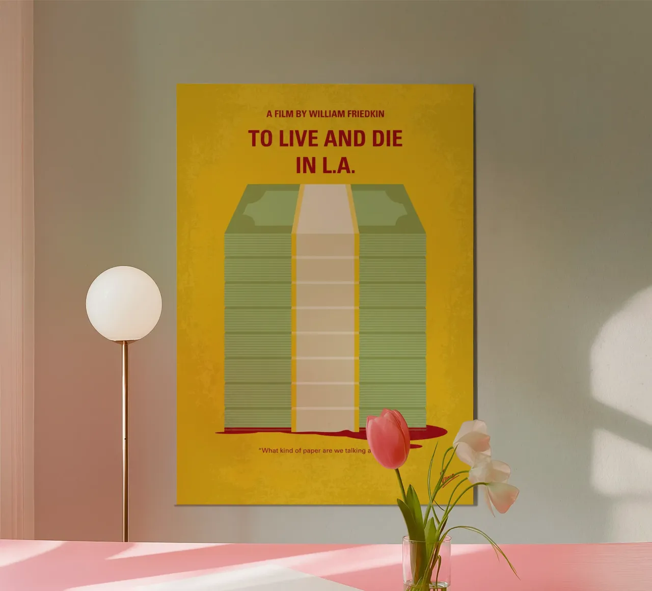No1209 My To Live and Die in LA minimal movie poster carta hahnemühle da Chungkong