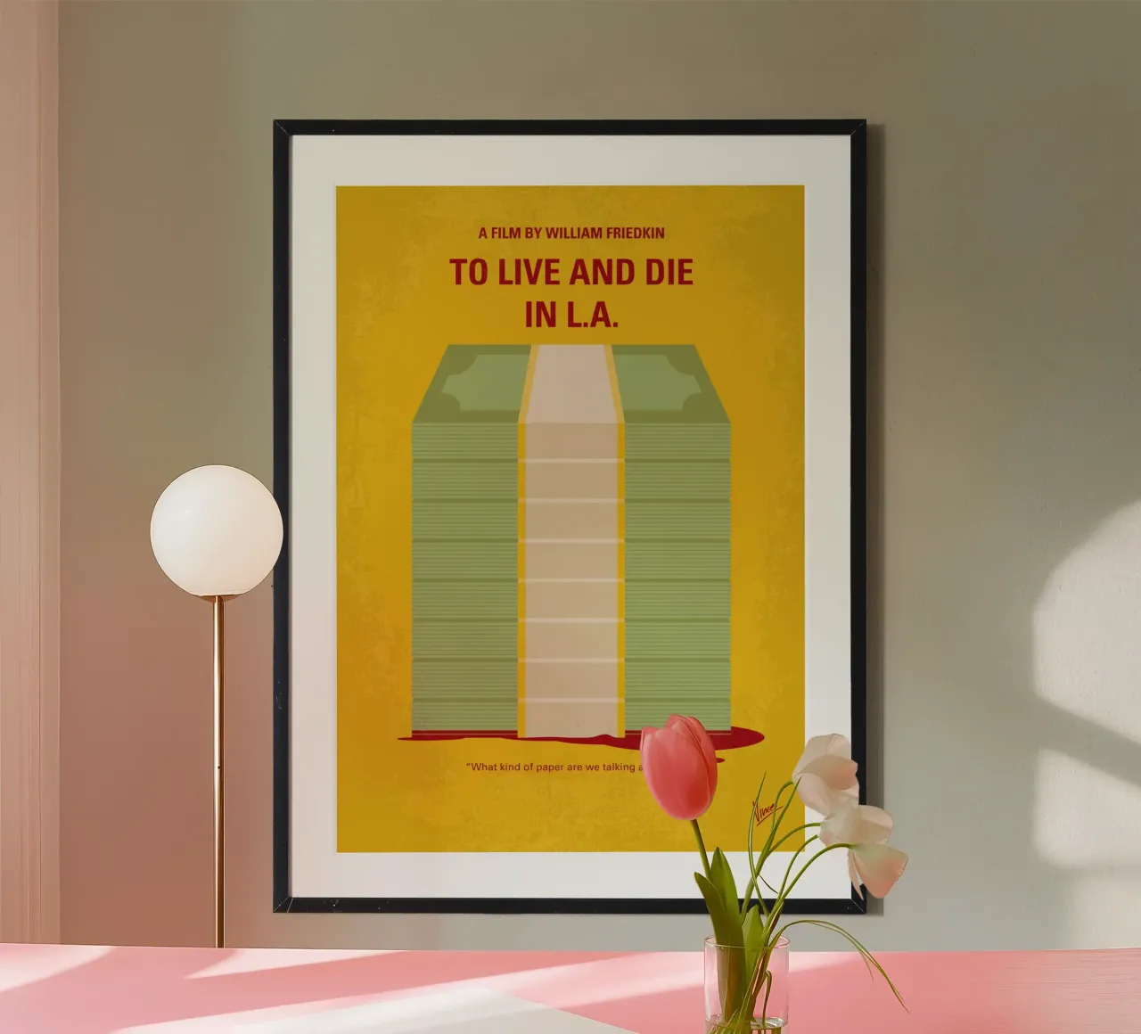 No1209 My To Live and Die in LA minimal movie poster carta hahnemühle da Chungkong