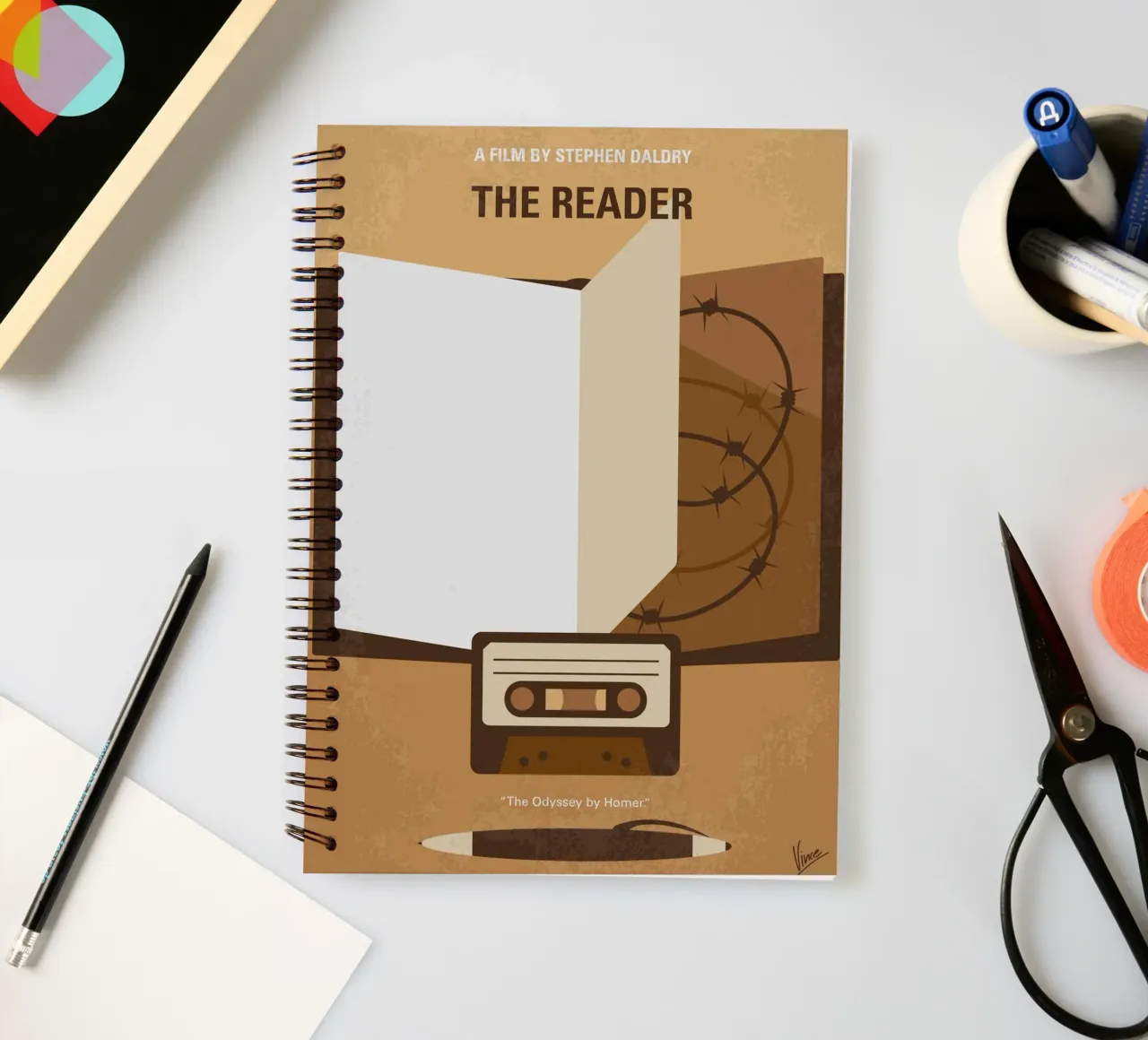 No1210 My The Reader minimal movie poster diario ad anelli da Chungkong