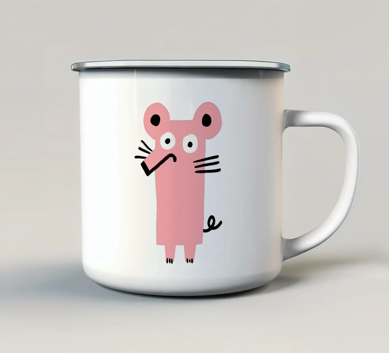 Mouse tazza in smalto da aucontraire