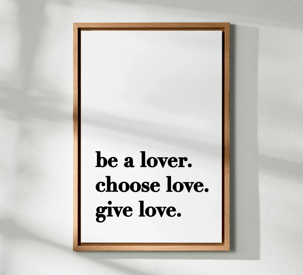 Be a lover canvas met Baklijst van KRUTH DESIGN