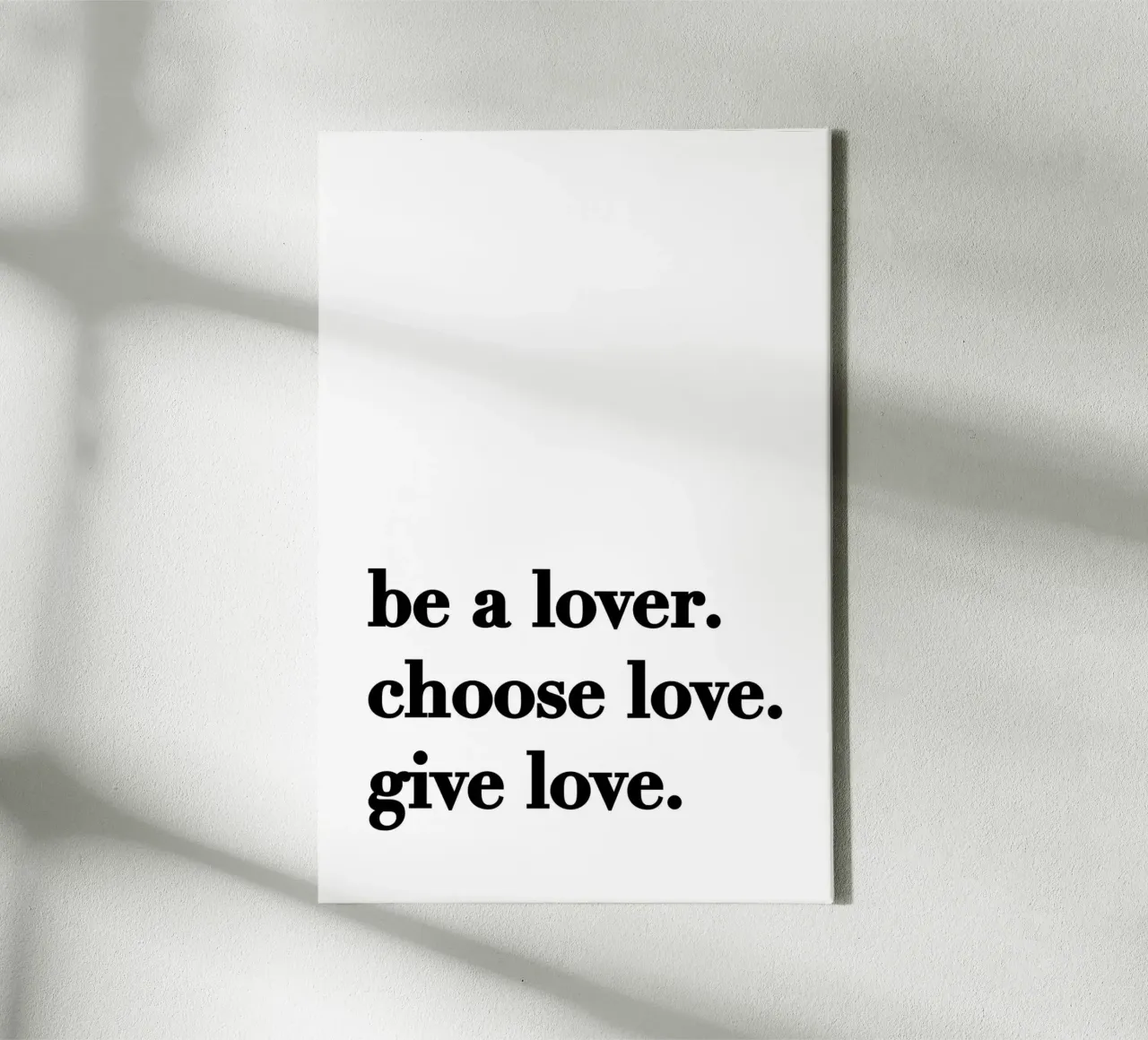 Be a lover canvas met Baklijst van KRUTH DESIGN