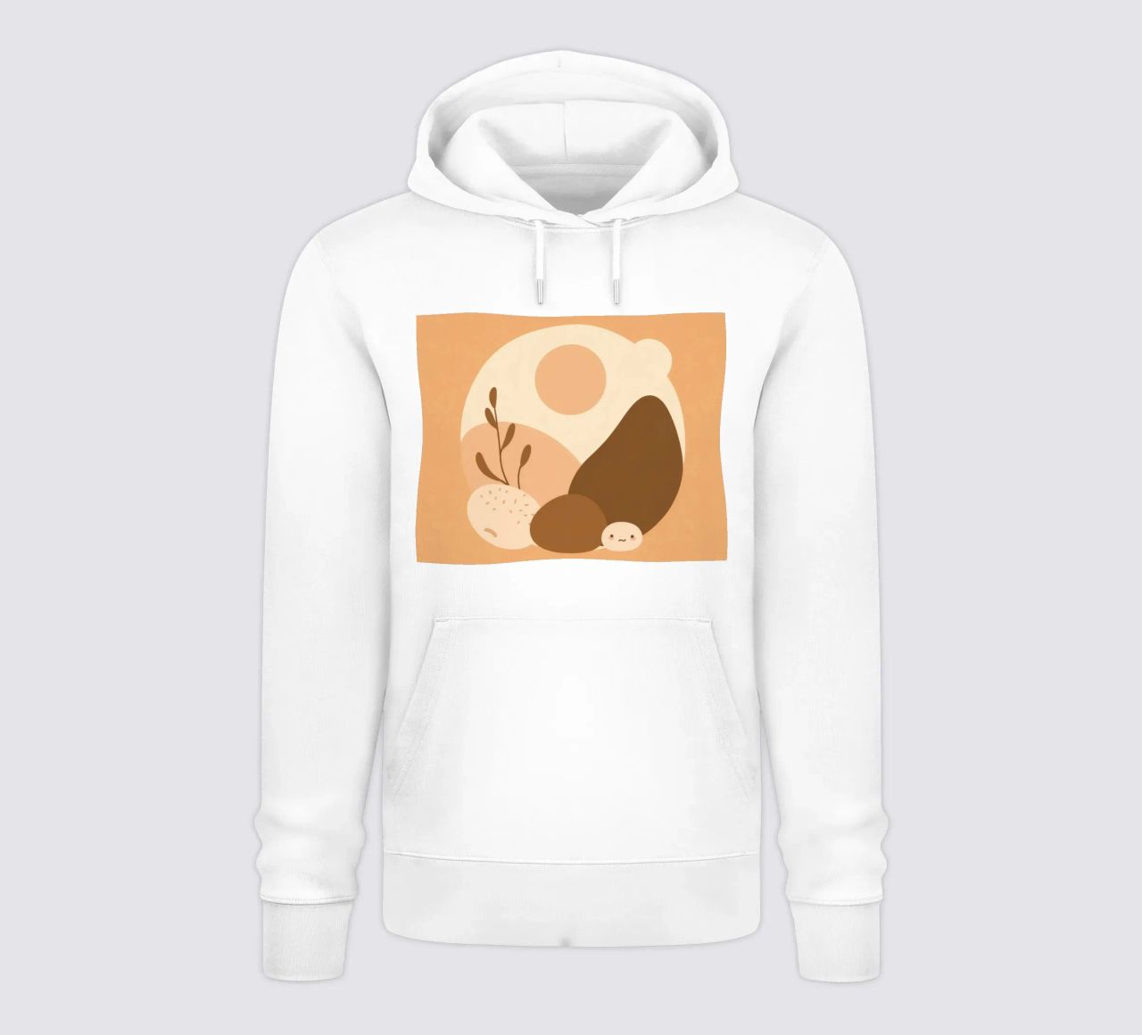 Design unico con elementi astratti e colori tenui felpa con cappuccio da DesignDoodle