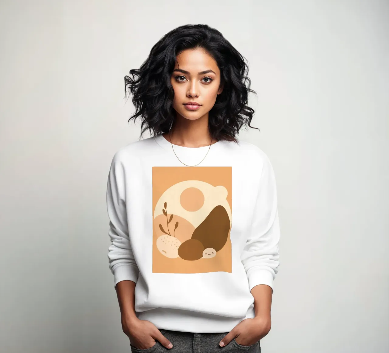 Un design unique avec des éléments abstraits et des couleurs douces sweat de DesignDoodle