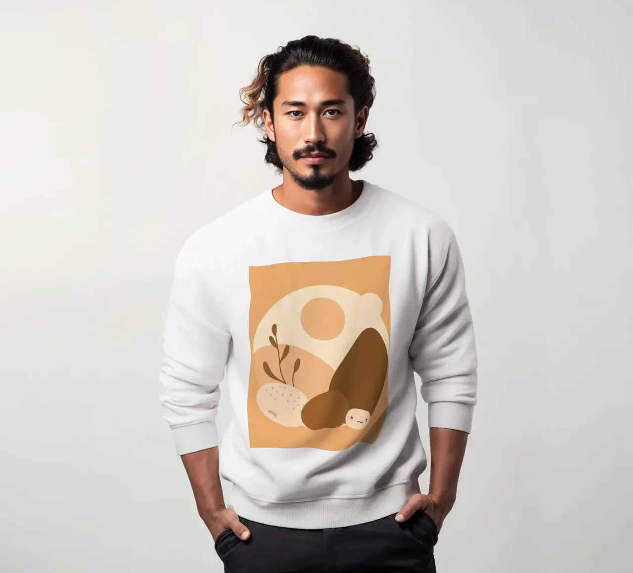 Unique design featuring abstract elements and soft colors sweatshirt by DesignDoodle