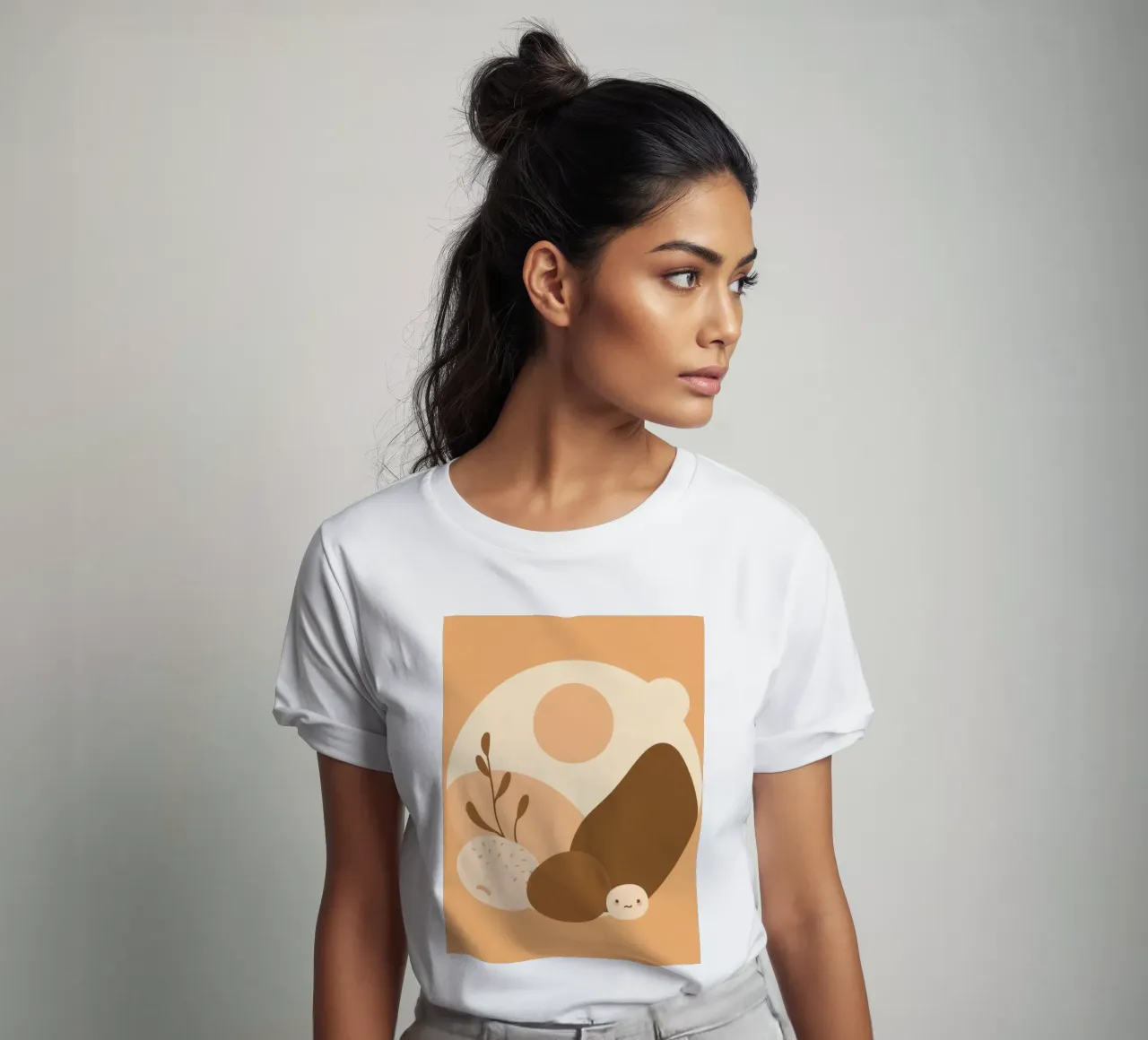 Design unico con elementi astratti e colori tenui t-shirt da DesignDoodle